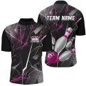 Strike in Style with Pink Thunder Custom Bowling Team Shirts for Men and Women – Lightning Jerseys