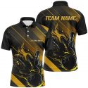 Premium Black And Gold Custom Bowling Team Shirts – Men and Women Tournament Jerseys