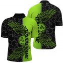 Strike in Style with Custom Black and Green Unisex Bowling Tournament Team Shirts and Jerseys – Bowling Ball and Wings Designs