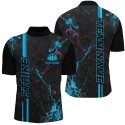 Stylish Custom Blue and Pink Strike Bowling Shirts for Men and Women – Camo Bowling Team Jerseys