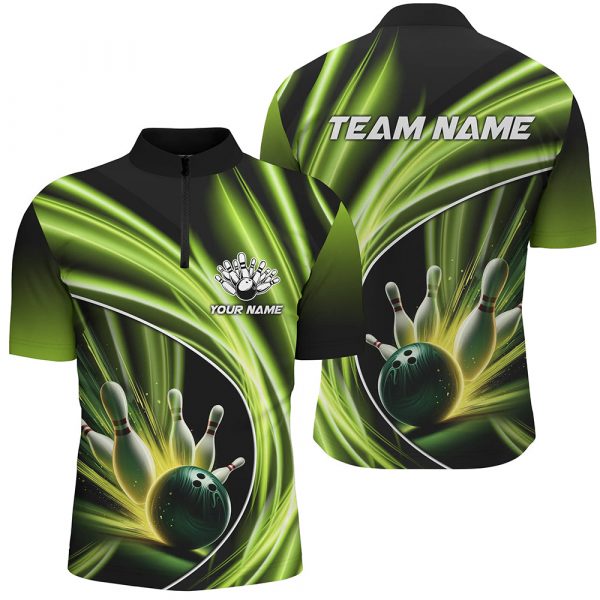 Black Bowling Jersey For Men Custom Retro Bowling Shirts For Team Bowlers | Blue Gift for Bowler Bowling Player