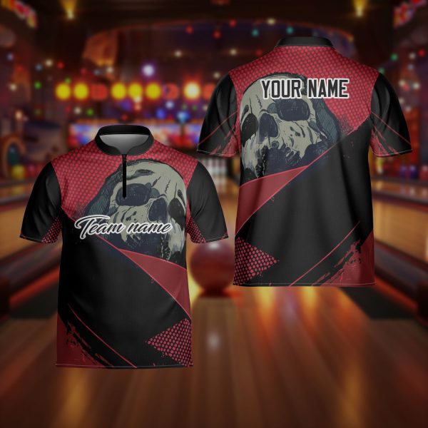 Personalized Custom Bowling Shirt Quick Zip American Jersey Uniform – Stand out on the Lanes!