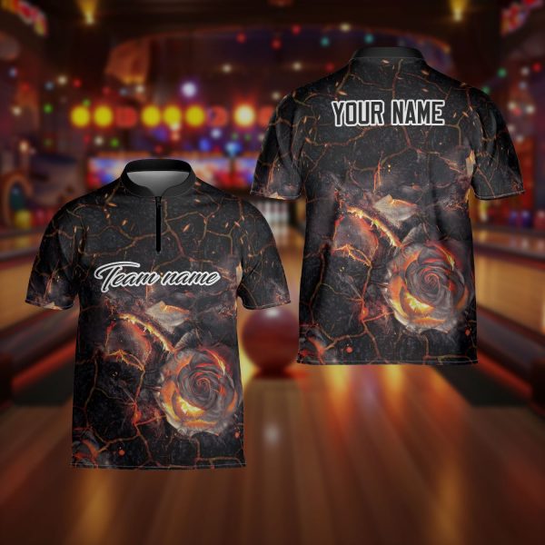 Custom Bowling Player Shirt Personalized Short Sleeve Jersey for Teams & Individuals