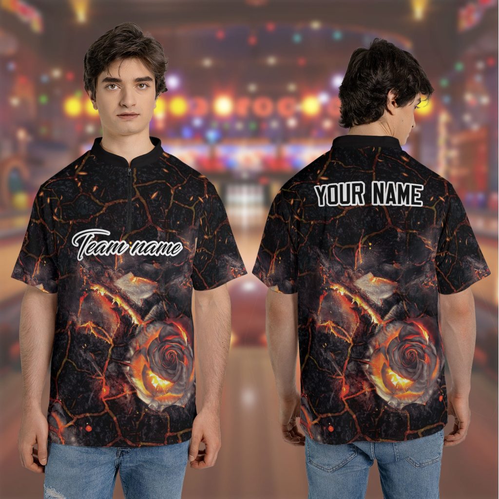 Colorful Custom Bowling Jerseys Short Sleeve &Amp; Quarter Zip Team Shirts