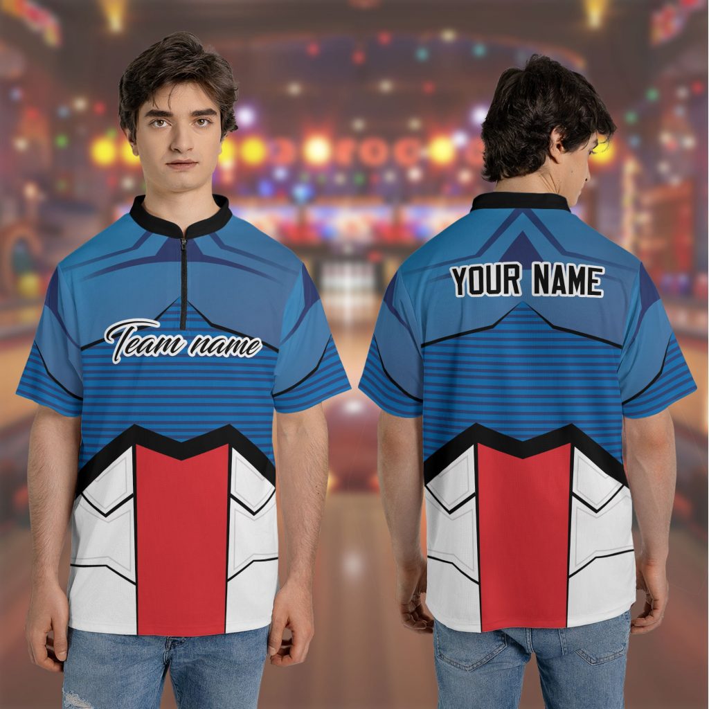 Custom Bowling Player Shirt Personalized Short Sleeve Jersey For Teams &Amp; Individuals