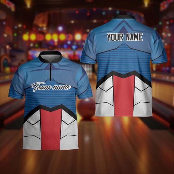 Colorful Custom Bowling Jerseys Short Sleeve & Quarter Zip Team Shirts