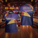 Custom Team Name Quarter-Zip Jersey American Bowling Jersey Uniform Jersey for Men Women Team