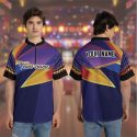 Custom Team Name Quarter-Zip Jersey American Bowling Jersey Uniform Jersey for Men Women Team