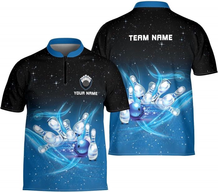 Personalized Bowling Jersey 3D, Bowling Shirts For Team, Bowling Shirt Unisex For Men Women, Bowling Shirts For Men, Flaming Fire Bowling