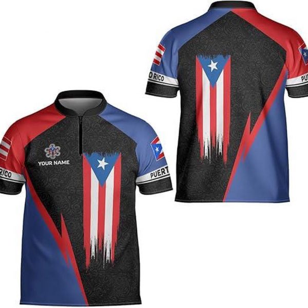 Puerto Rico Flag Bowling Jersey,Pride Puerto Rican Shirt,Customized Name Puerto Rico Flag Coat of Arms Puerto Rican Shirts,Puerto Rico Gifts