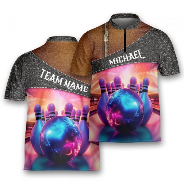 Personalized Metal Bowling Jersey Bowling Shirt Gift For Bowling Player Bowlers Bowling Team Jersey Custom Bowling Shirts for Team