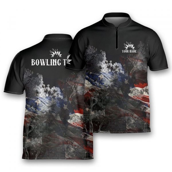 Personalized America Bowling Jersey Bowling Shirt For Men Bowling Team Bowlers Gift Bowling Shirts For Team Gift For Him Personalized Gifts