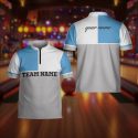 Bowling Uniform Jersey, Sport Team Shirt, Personalized American Bowling Jersey, Custom Player Team Name Bowling Shirt, Quarter-Zip Jersey