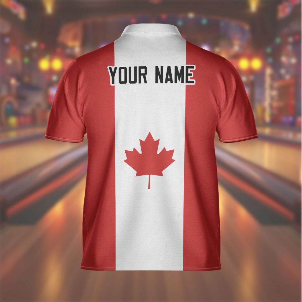 Canada Flag Bowling Jersey, Team Name Unisex Shirt Bowling, Custom Name Bowling Player Shirt, Bowling Shirt Team, Funny Bowling Jersey