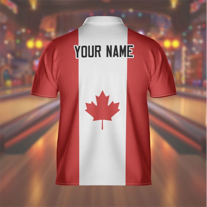 Canada Flag Bowling Jersey, Team Name Unisex Shirt Bowling, Custom Name Bowling Player Shirt, Bowling Shirt Team, Funny Bowling Jersey