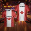 Canada Flag Bowling Jersey, Team Name Unisex Shirt Bowling, Custom Name Bowling Player Shirt, Bowling Shirt Team, Funny Bowling Jersey