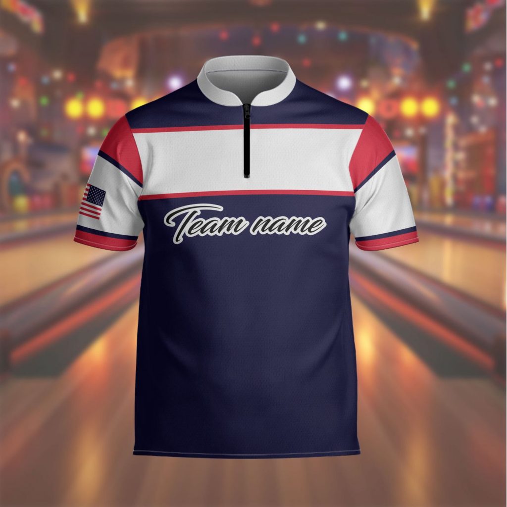 Customize Funny Bowling Jersey, Custom Player Team Name Bowling Shirt, Custom Bowling Shirt, Quarter Zip Bowling Shirt