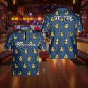 Cute Duck Bowling Jersey, Custom Player Team Name Bowling Shirt, Customize Name Bowling Player Jersey, Custom Team Name Quarter-Zip Jersey