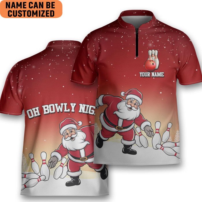 Personalized Bowly Night Christmas Bowling Jersey Bowling Shirt For Men Bowling Team Bowlers Gift Bowling Shirts For Team Gift For Him