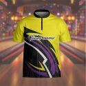 Player Short Sleeve Bowling Jersey, Custom Bowling Shirt, Personalized Bowling Jersey Quick Zip, Custom Sports Jersey