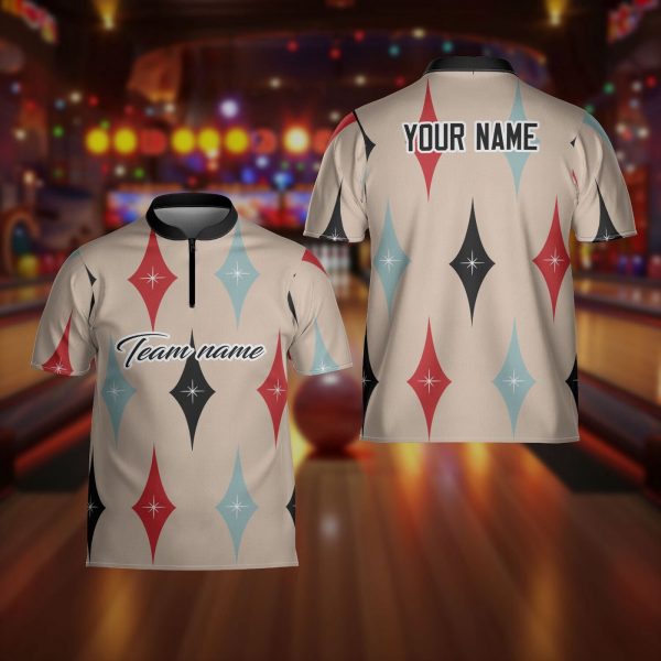 Sport Team Shirt, Personalized Bowling Jersey Quick Zip, Bowling Uniform Jersey, Custom Player Team Name Bowling Shirt, Bowling Shirt Team