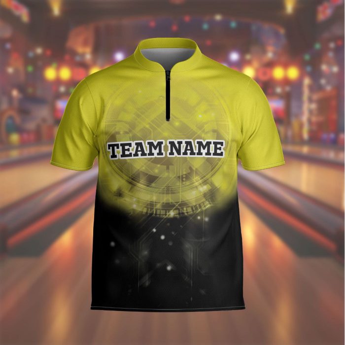 Team Name Unisex Shirt Bowling, Customize Funny Bowling Jersey, Personalized Bowling Jersey Quick Zip, Quarter Zip Bowling Shirt